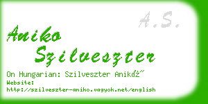 aniko szilveszter business card